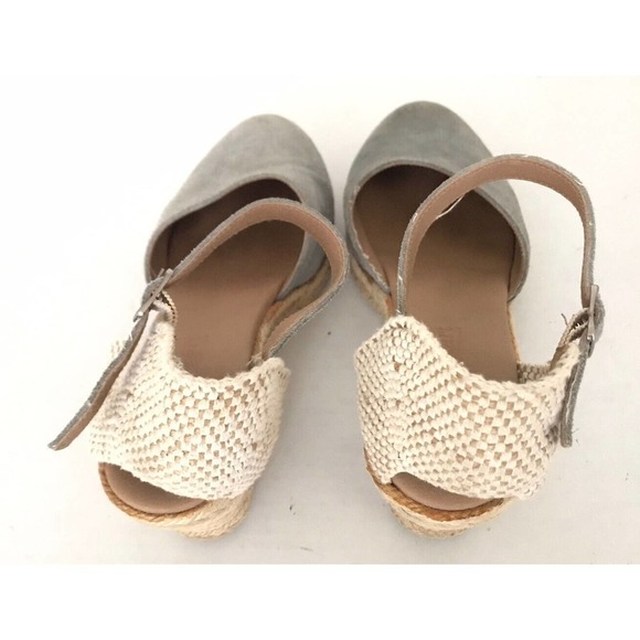 Paseart | Women's Gray Round Toe Espadrille Wedge Sandals Size 40 - Picture 6 of 10